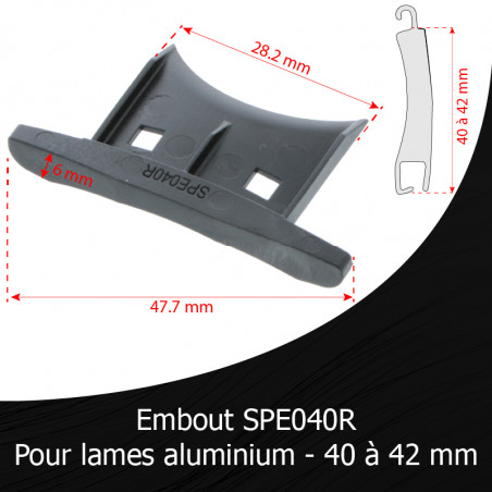 Embout Lateral De Guidage Pour Lame Mm Spe R Volet Roulant