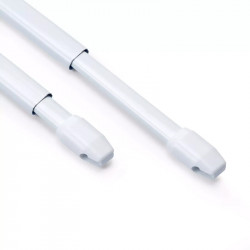 Tringles de vitrage extensibles avec vis –80 à 120 cm – Blanc