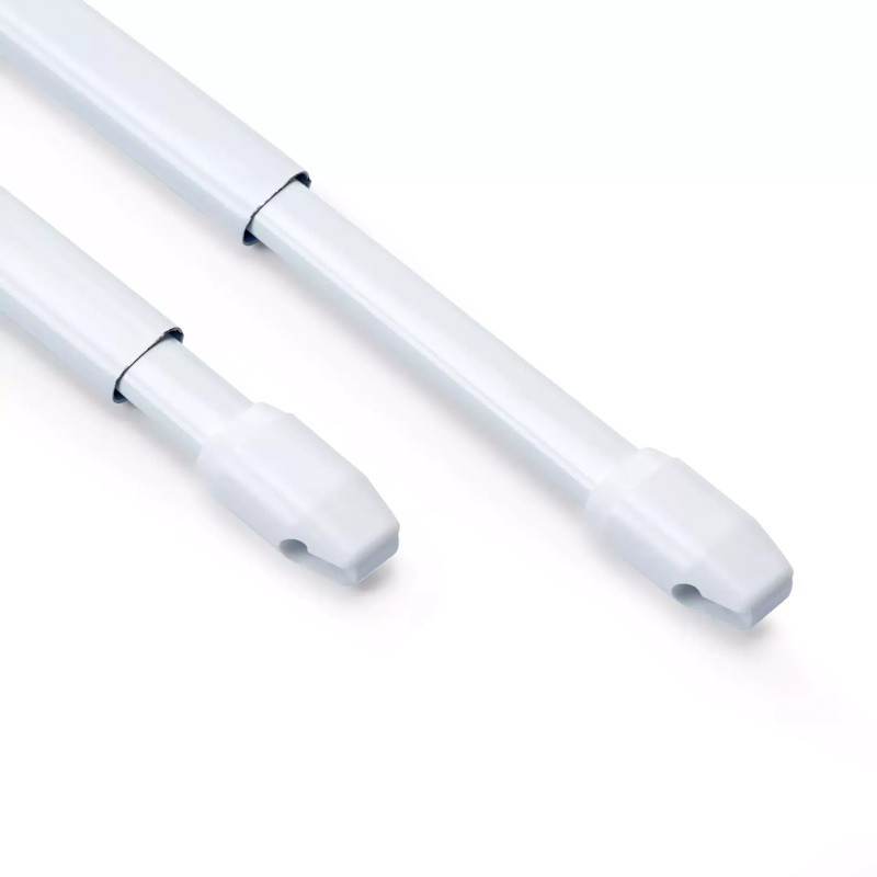 Tringles de vitrage extensibles avec vis –80 à 120 cm – Blanc