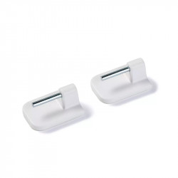 Crochets adhésifs pour tringles de vitrage Prym – Blanc