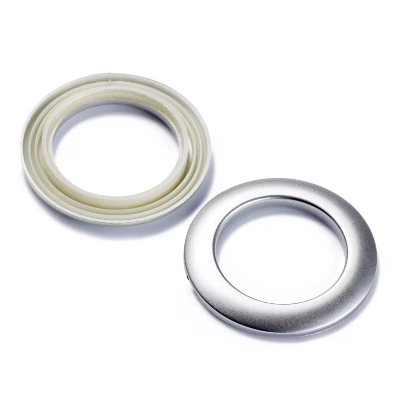 Œillets à rideau Prym 40 mm argenté mat – Pose facile sans outil – Lot de 8