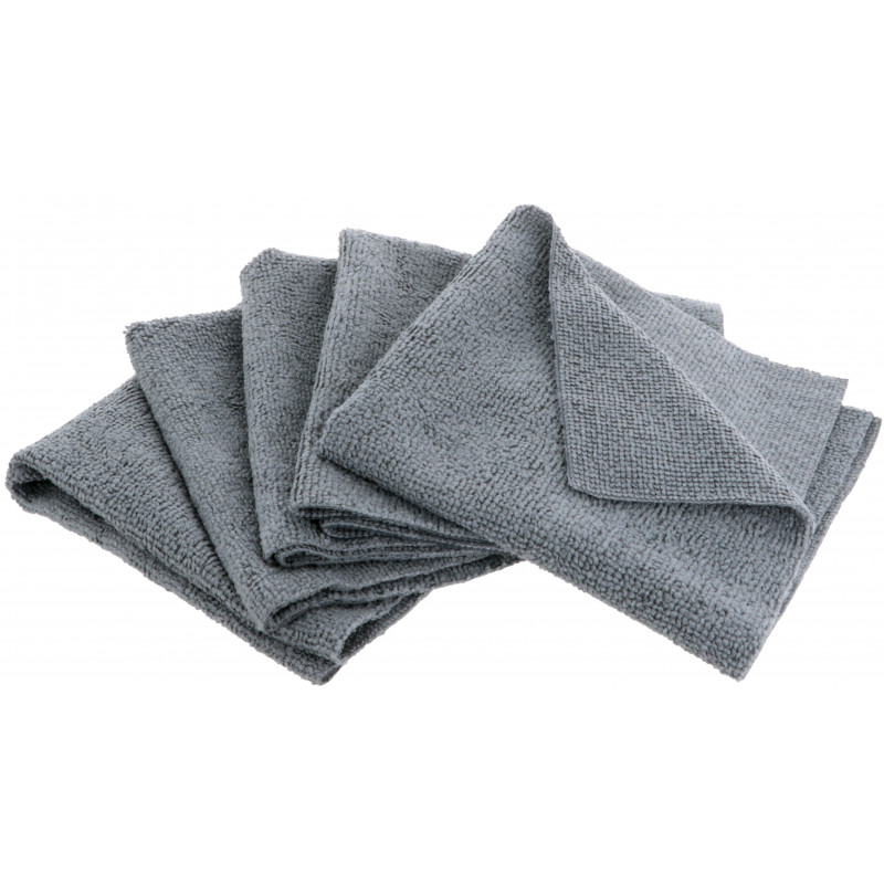 Lingettes microfibres grises sans coutures Dalta RM75G - 5 pièces