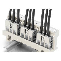 Adaptateur bornes Wago série 221Ex à fixer sur rail DIN 35 Wago 221-501 sur rail
