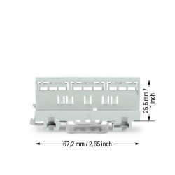 Adaptateur bornes Wago série 221Ex à fixer sur rail DIN 35 Wago 221-501 dimensions