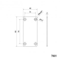 Plaque sortie de caisson volet roulant - Cherubini 781016