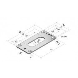 Plaque de couverture pour sortie de caisson Cherubini 7800
