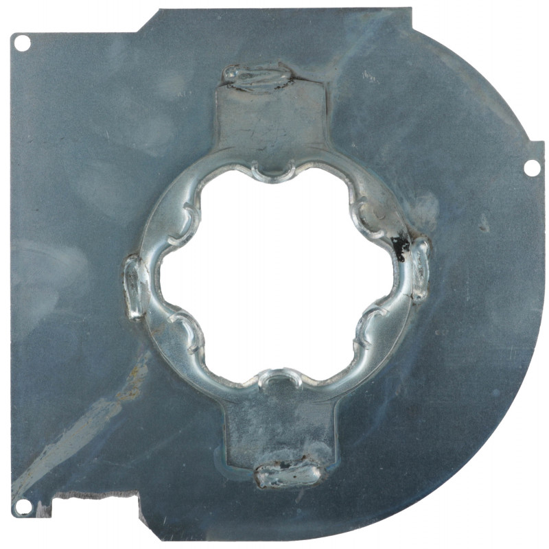 Contreplaque alu ronde 150 mm gauche et support moteur - RPPT7150MIL