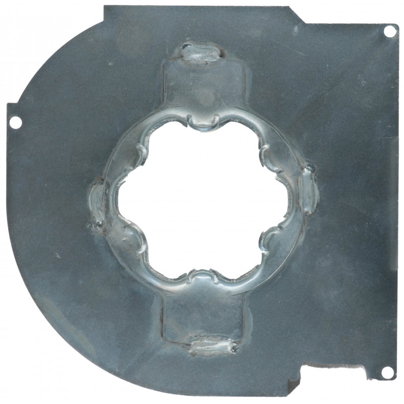 Contreplaque alu ronde 150 mm droite et support moteur - RPPT7150MIR