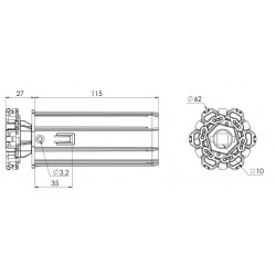 Embout palier ZF54 Optimo by ZF pour volet roulant traditionnel – ZF A490VA