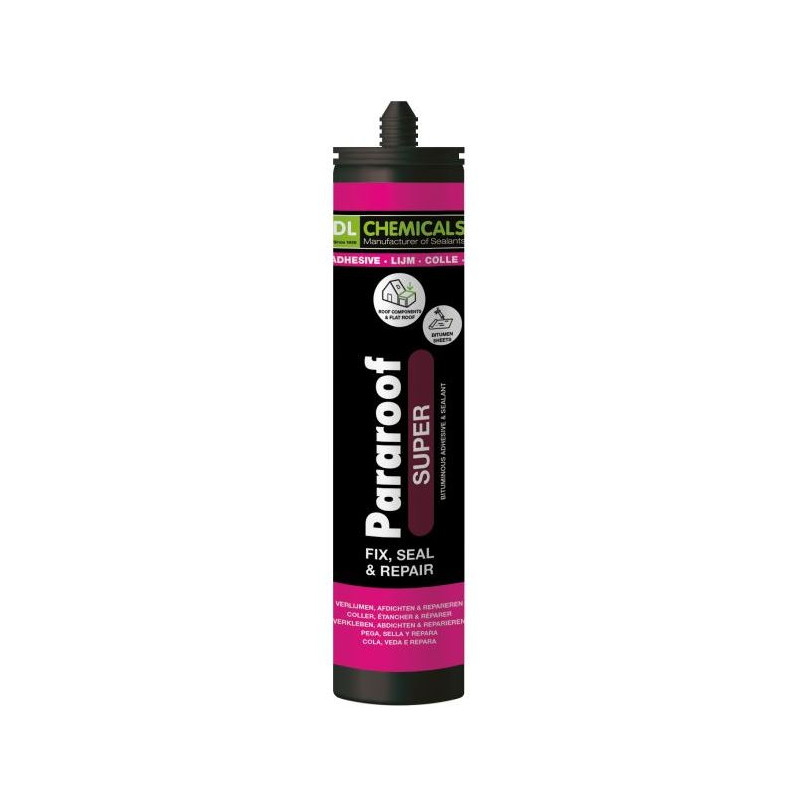 Mastic Pararoof Super colle 300 ml noir - DL Chemicals 106886