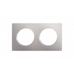 Plaque 2 postes Gris Platine CASUAL EVOLUTION - Debflex 749647