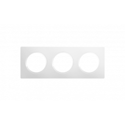 Plaque 3 postes Blanc Pur CASUAL EVOLUTION - Debflex 749626