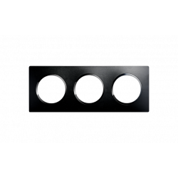 Plaque 3 postes Noir Intense CASUAL EVOLUTION - Debflex 749627
