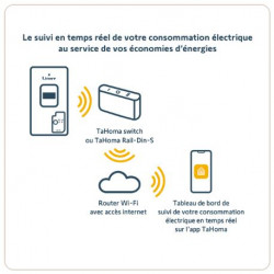 Capteur de consommation connecté noir Somfy 9029425