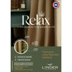 Rideau Linder Relax CBD écru - Semi-opaque - 140 x 260 cm