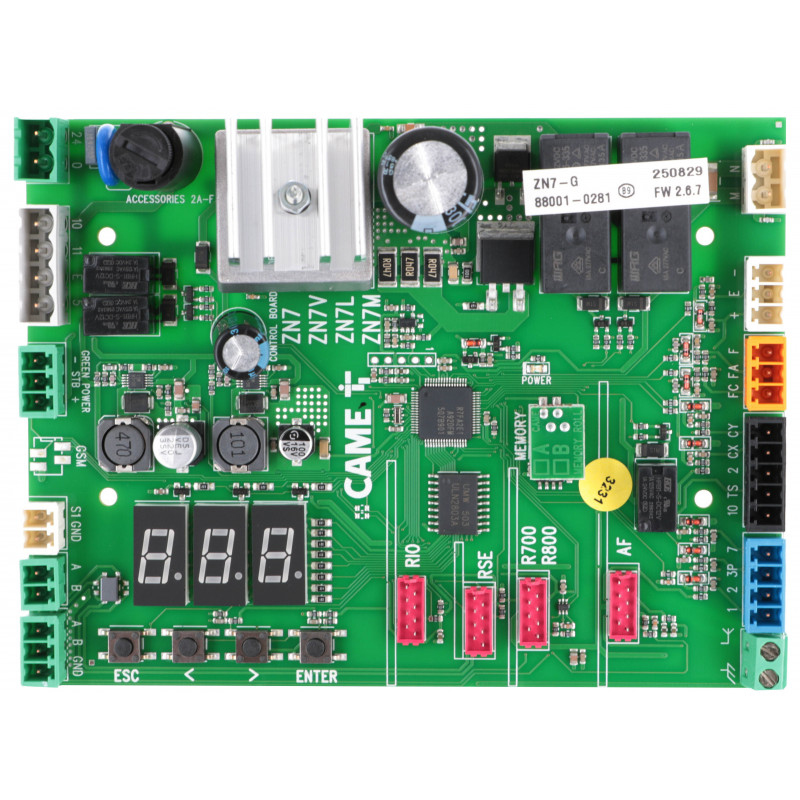 Carte électronique ZN7 Came moteur BXV portail coulissant - 88001-0281