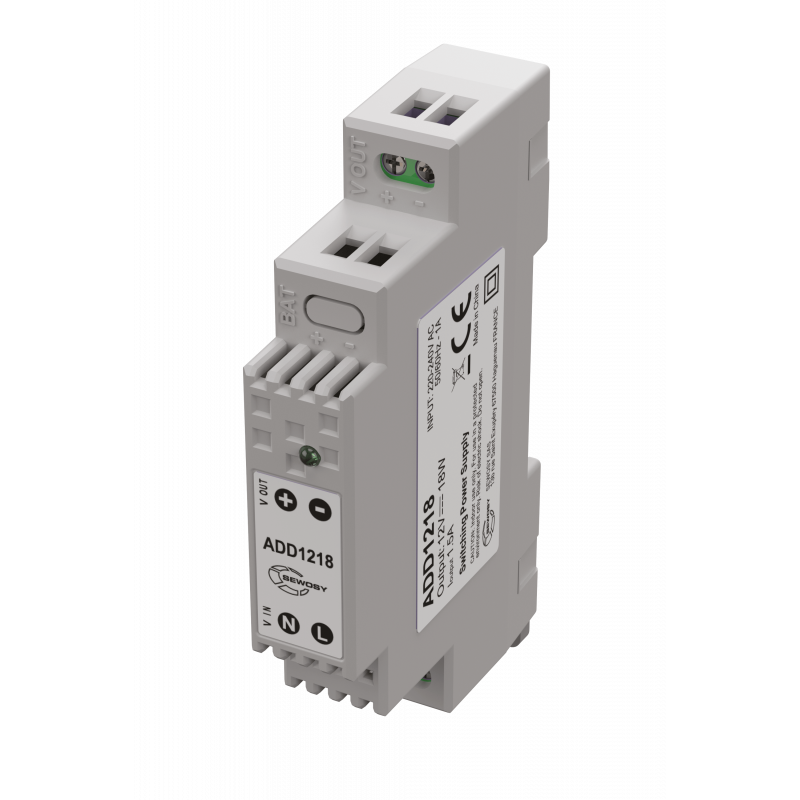 Alimentation rail DIN 1 module Sewosy ADD1218 12V DC 18W 1,5A