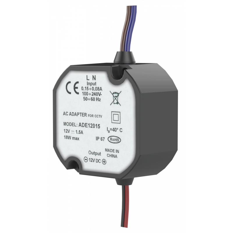 Alimentation ronde Sewosy ADE12015 12V 1,5A 18W encastrable pot de 60