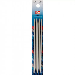 Aiguilles à tricoter Prym 2 pointes 15 cm – 3,50 mm – Gris perle