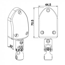 Renvoi de mouvement volet roulant avec genouillère - C229ANG