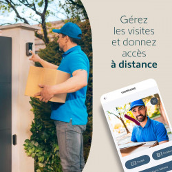 Visiophone Somfy V500 Pro IO Connect encastré + rail DIN - Application