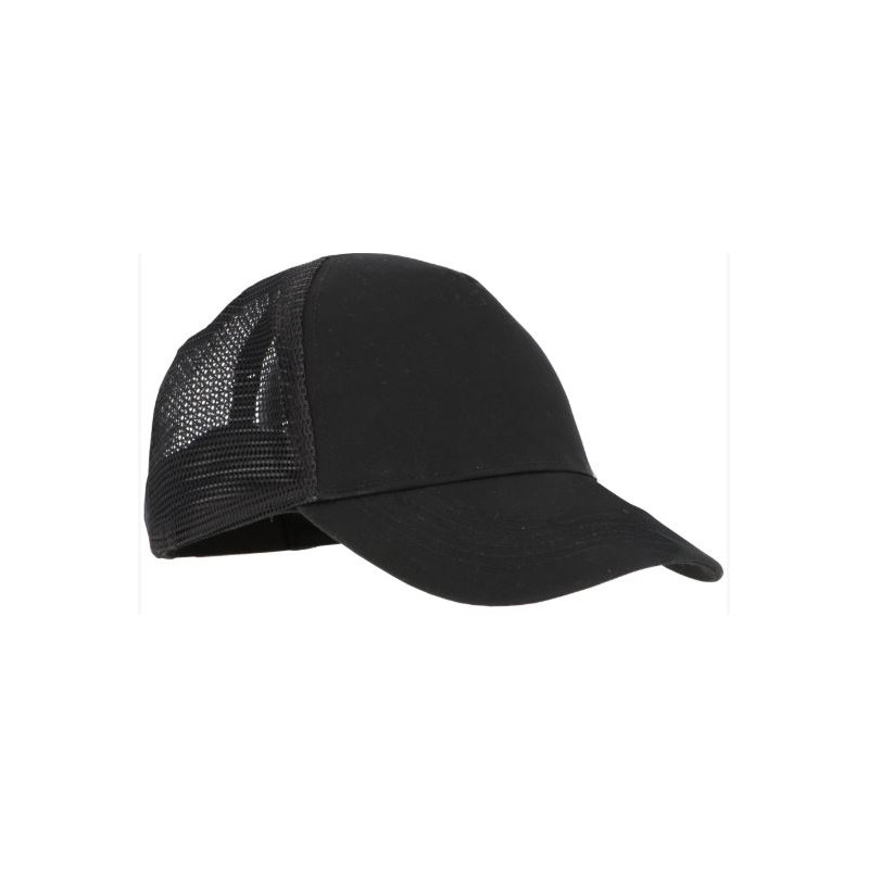 Casquette noire coton été visière 7 cm Singer CAPMESH