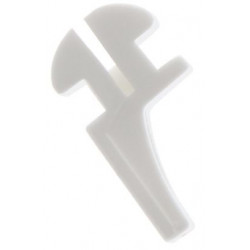 Glisseurs asymétriques pour tringle rail DS - Blanc - lot de 10