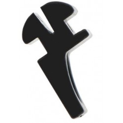 Glisseurs asymétriques pour tringle rail DS - Noir - lot de 10