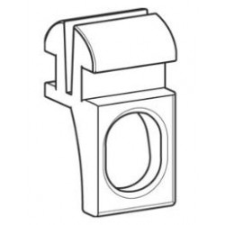 Glisseurs asymétriques pour tringle rail DS - Noir - lot de 10