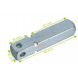 Carré 10 mm pour moteur de volet roulant et store Selve 286014