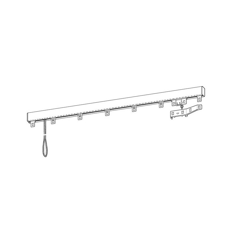 Tringle à rideaux Prestige Blanc - 1,60m - 1 rideau