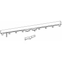 Tringle à rideaux Prestige Blanc - 1,60m - 2 rideaux
