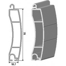 Lame finale de tablier de porte de garage - pour lames 77 mm