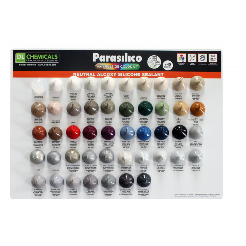 Nuancier silicone Parasilico Prestige DL Chemicals