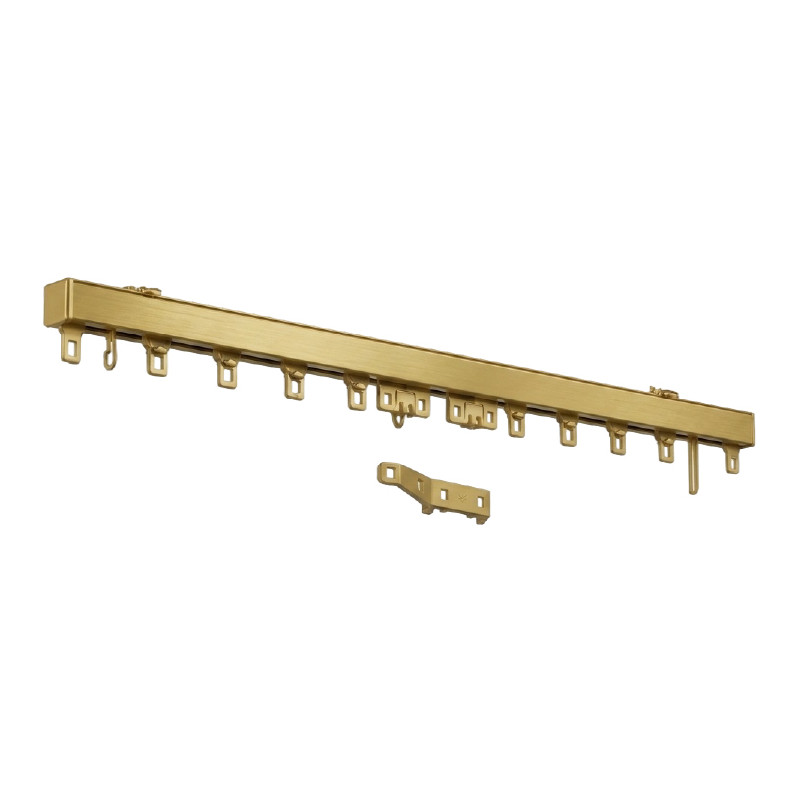Tringle à rideaux Prestige Satiné Or - 3,50m - 2 rideaux