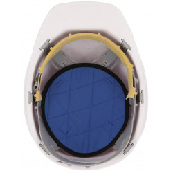 Insert amovible en textile rafraîchissant pour casque de chantier situation