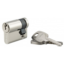 Demi-cylindre STD nickelé 30x10 mm 3 clés crantées - Thirard 00015941