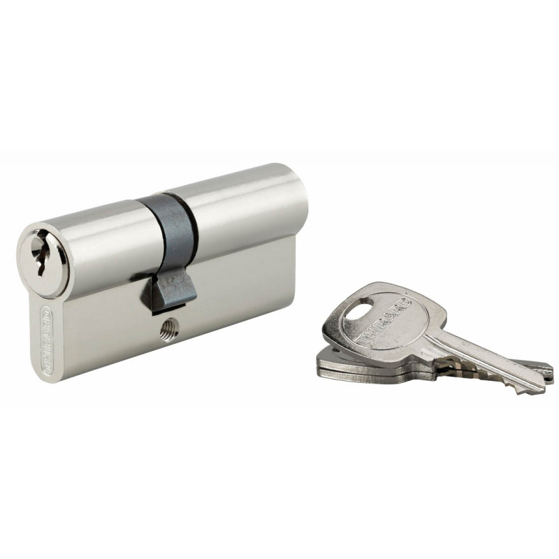 Cylindre STD nickelé 30x40 mm 3 clés crantées - Thirard 00016266