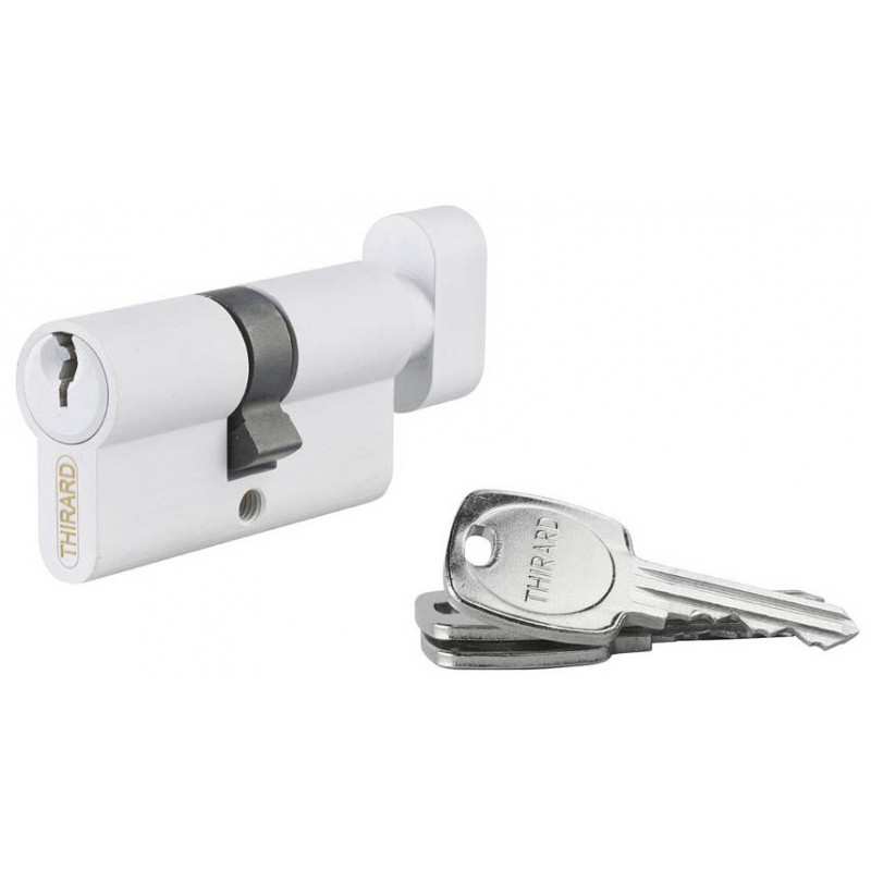 Cylindre STD à bouton blanc 30x30 3 clés crantées - Thirard 00216156