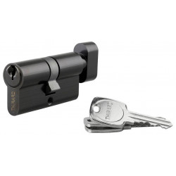 Cylindre STD à bouton noir 30x30 3 clés crantées - Thirard 00216146