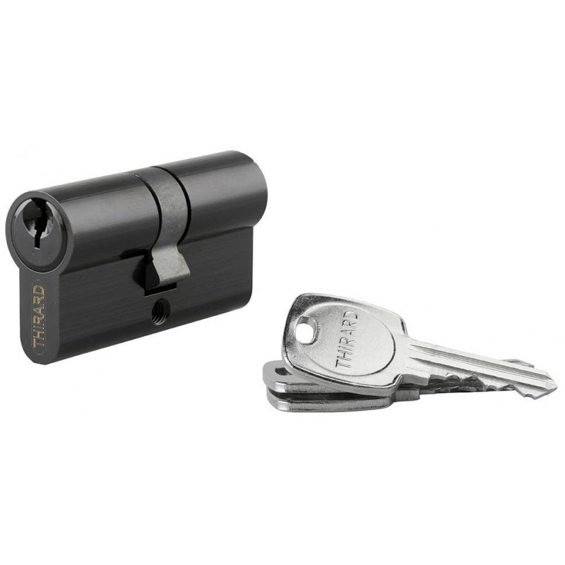 Cylindre STD noir 30x30 mm 3 clés crantées - Thirard 00216140