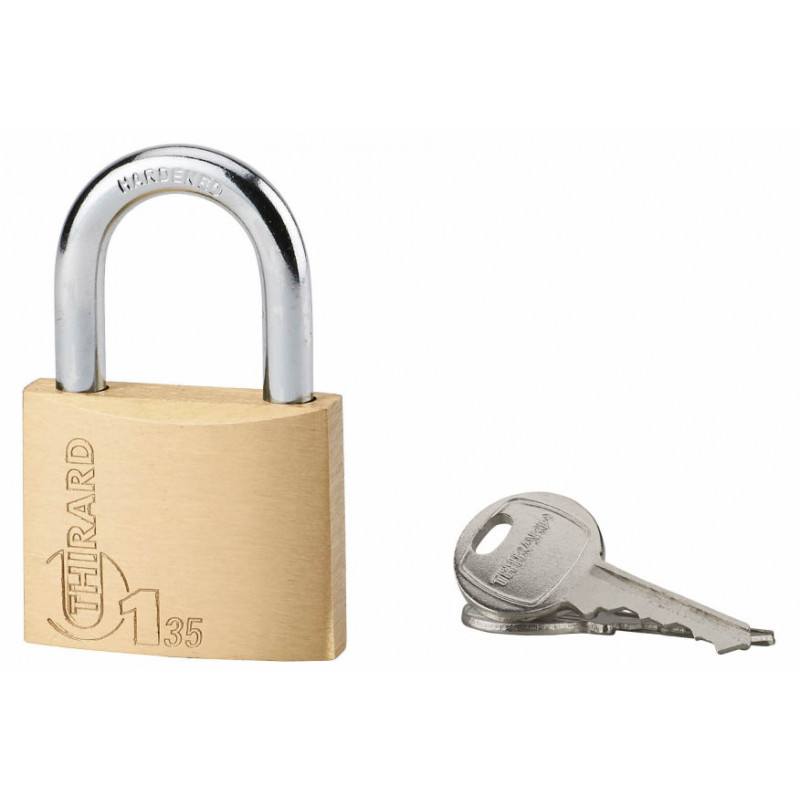 Cadenas Type 1 plus 35 mm 2 clés acier nickelé - Thirard 00080035