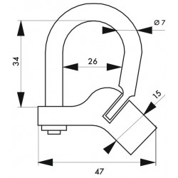 Cadenas de consignation à talon coudé, anse acier - Thirard 00010290