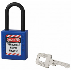 Cadenas de consignation 40 mm à anse nylon 6 x 38 mm – Bleu - Thirard 00091274
