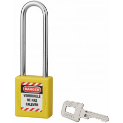 Cadenas de consignation 40 mm à anse acier Ø 6 x 76 mm – Jaune – Thirard 00091242