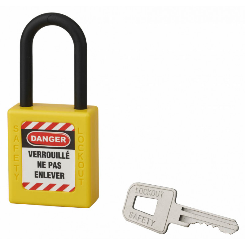 Cadenas de consignation 40 mm à anse nylon Ø 6 x 38 mm – Jaune – Thirard 00091272