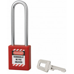 Cadenas de consignation 40 mm à anse acier Ø 6 x 76 mm – Rouge – Thirard 00091240