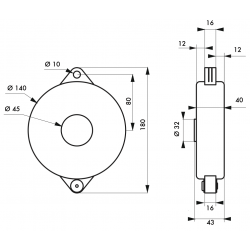 Consignation de vanne D127/165 mm pour fluides - Thirard 00091188