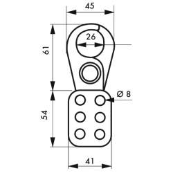 Mâchoire de consignation pour cadenas D26 mm - Thirard 00091192