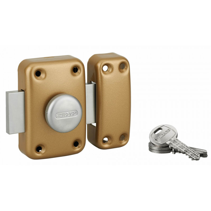 Verrou de sûreté CAPITAL à bouton et cylindre 30 mm - Thirard 00091303